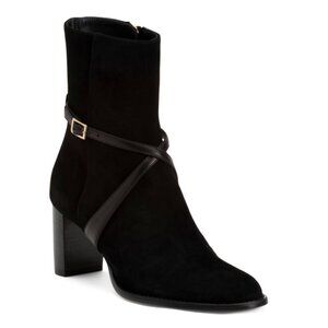 MARION PARKE Black Made In Italy Suede Selena 70 Booties